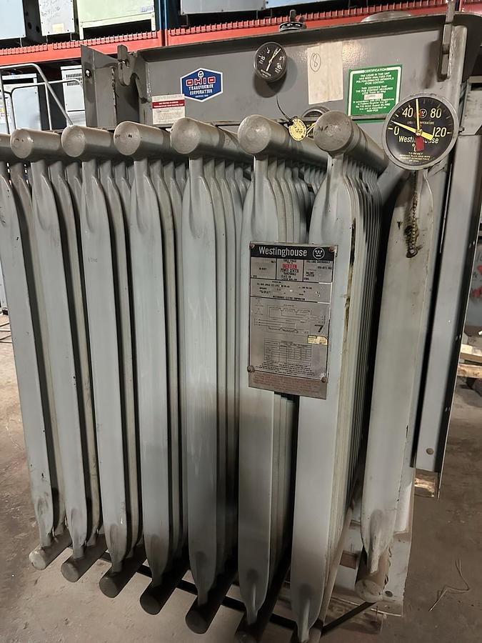 Used Westinghouse,1000 KVA, Three Phase Oil Filled Transformer HV 2400 LV 240