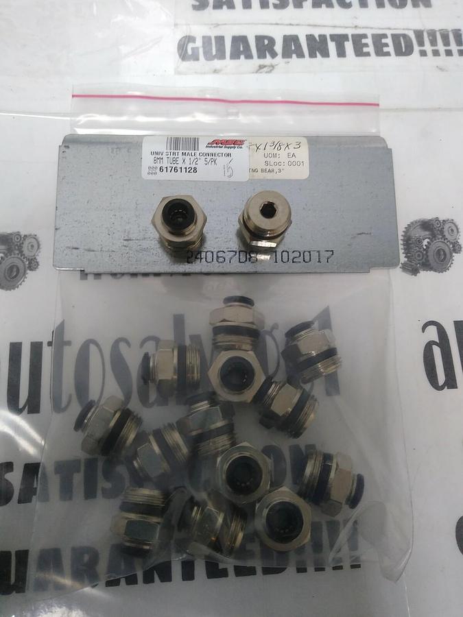 UNBRANDED,61761128,TUBE STRAIGHT MALE CONNECTOR 8MMX1/2 IN LOT OF 15 NOS
