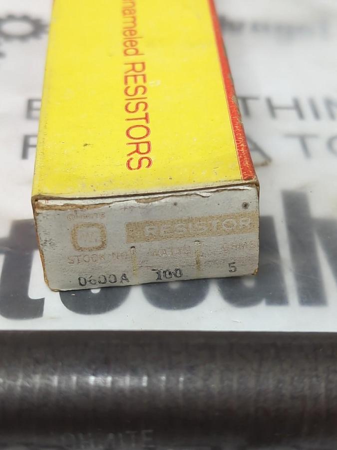 OHMITE,0600A,LUG RESISTOR 100 WATT 5 OHM NOS