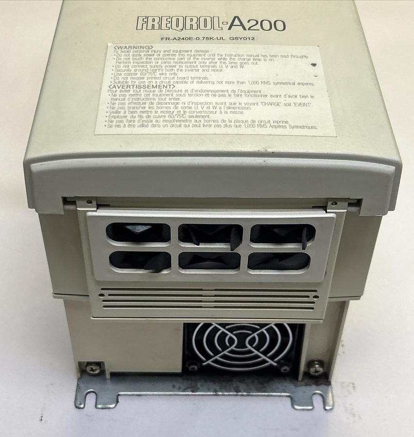 Used MITSUBISHI,FR-A240E-3.7K-UL,AC DRIVE 5 HP 3.7 KW