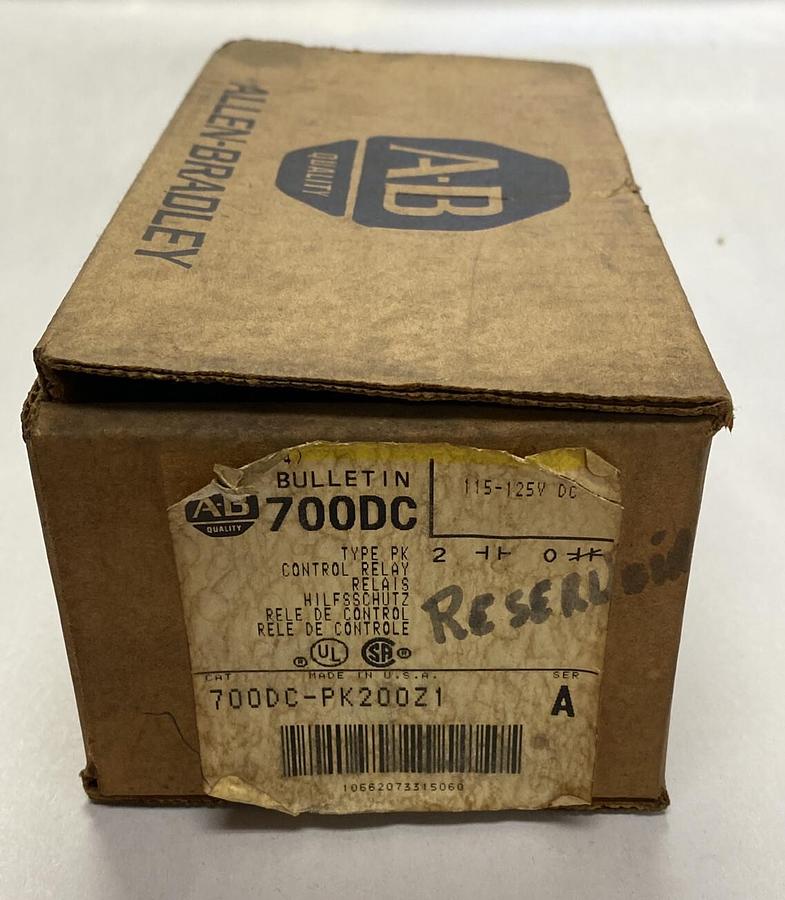 Used ALLEN BRADLEY,700DC-PK200Z1 ,SER A CONTROL RELAY NEW