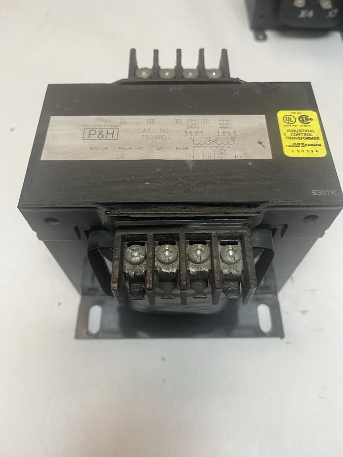 P&H,75Q89D1,CONTROL TRANSFORMER 1PH 0.500KVA PRI 240/480V SEC 110/120V
