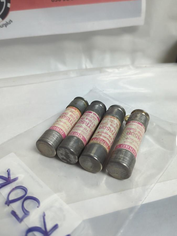 Used GOULD SHAWMUT,TR-50R,TRI-ONIC 50 AMP FUSE LOT OF 4 PRE-OWNED