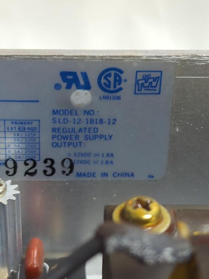 Used SOLA,SLD-12-1818-12,REGULATED POWER SUPPLY PRE-OWNED