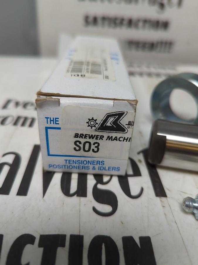 BREWER MACHINE,S03,IDLER SHAFT & COLLAR W/ SET SCREW NOS