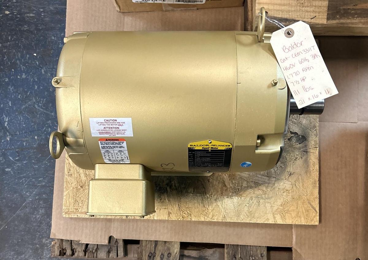 BALDOR,CEM3311T,SUPER-E MOTOR 7.5HP 1770RPM 208-230/460V 3PH 213TC FRAME NOS