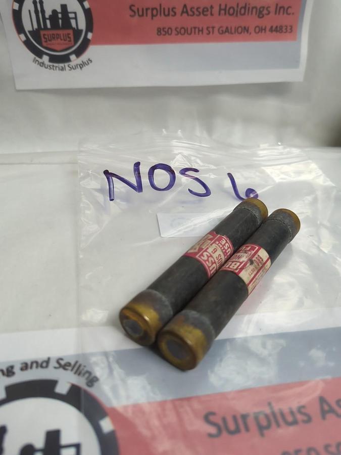 Used COOPER BUSSMANN,NOS 6,ONE-TIME 6 AMP FUSE LOT OF 2 PRE-OWNED