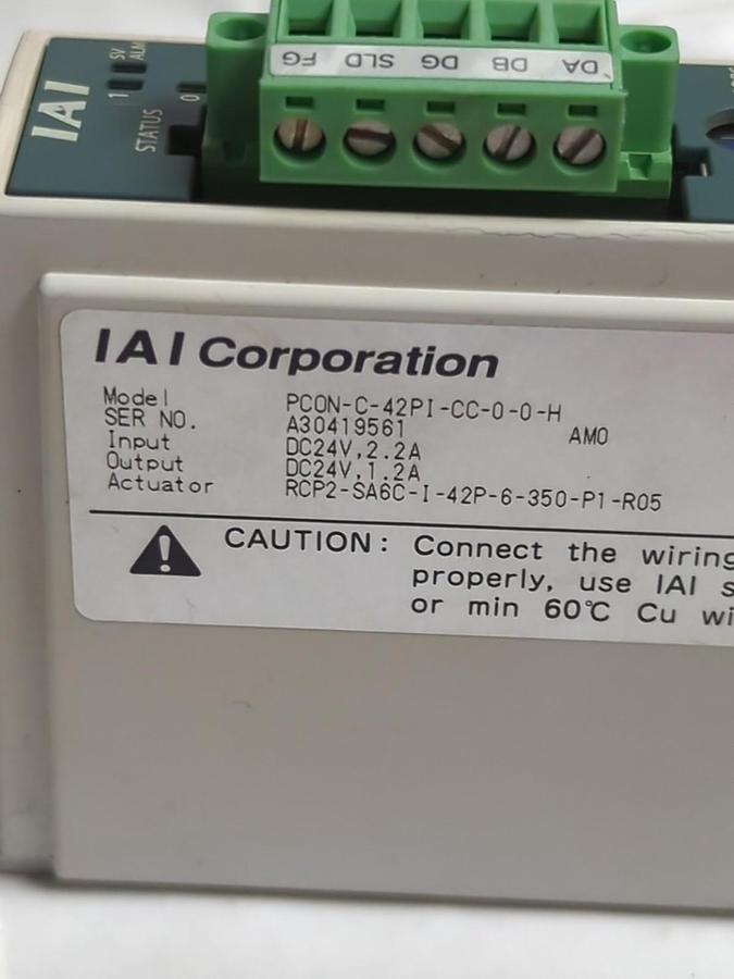 Used IAI CORP,PCON-C-42PI-CC-0-0-H,POSITION CONTROLLER DC24V 2.2A PRE-OWNED