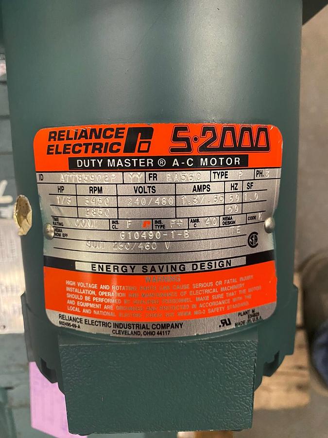 Allen Bradley,C1812ATZ,1325 DC Motor 7.5hp 1750rpm 300VDC