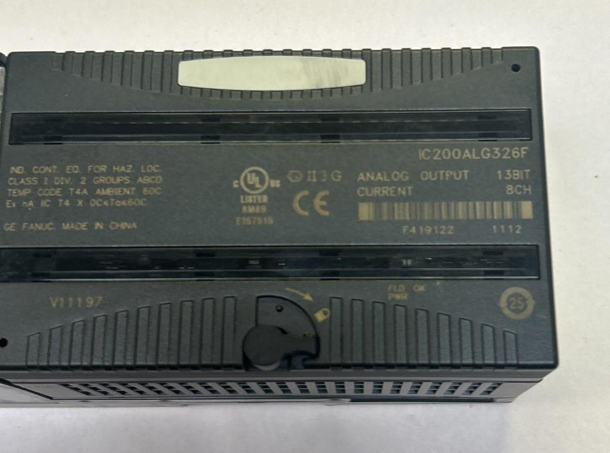 Used GE FANUC,IC200ALG326F,ANALOG OUTPUT CURRENT MODULE