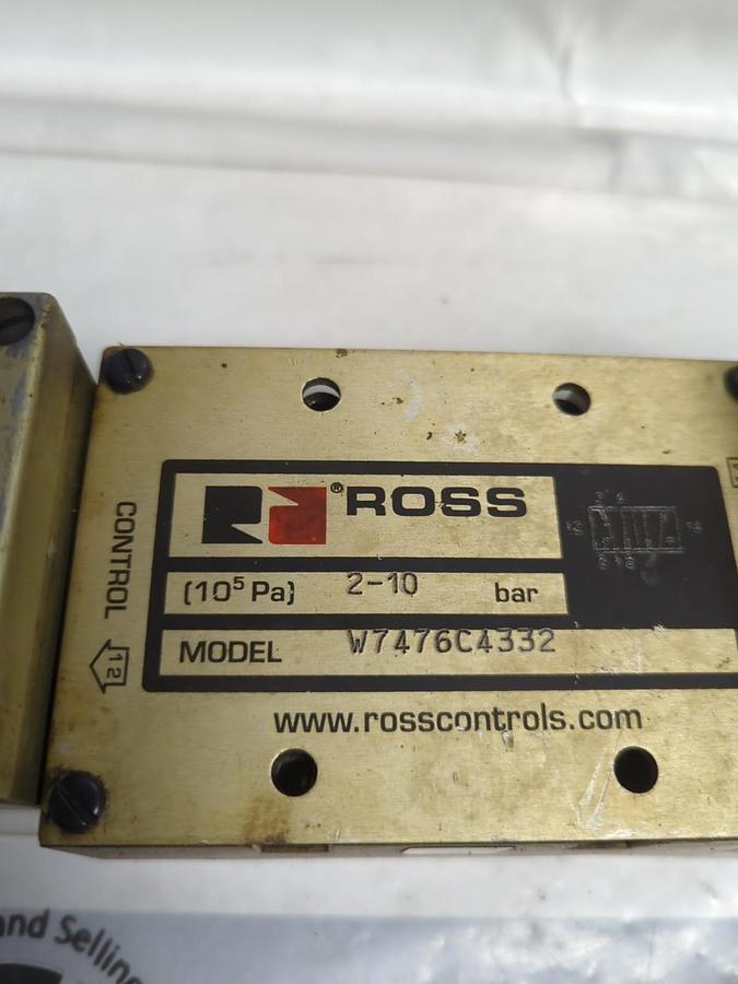 Used ROSS,W7476C4332,SOLENOID VALVE110/50 110-120/60 PRE-OWNED