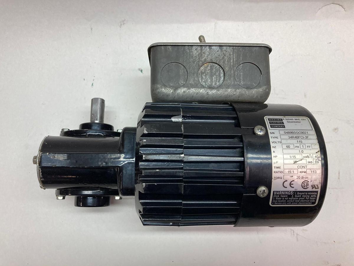 Used Bodine Electric,0489BSGC0021,1-Phase Gearmotor 115V 60HZ