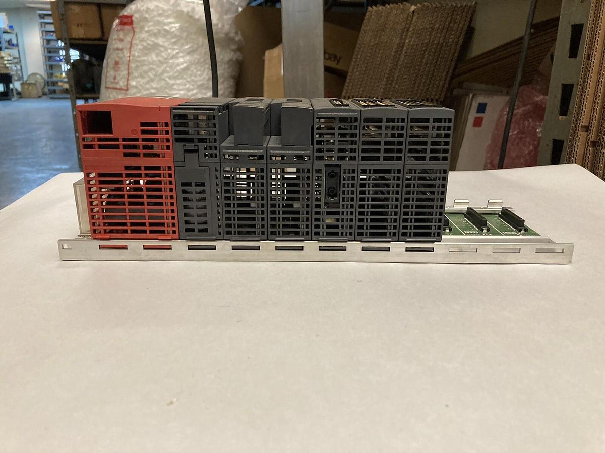 Used Mitsubishi,Q61P Q01UCPU QJ61BT11N  x2 QD75MH2 QX42 QY42P,Rack Assembly