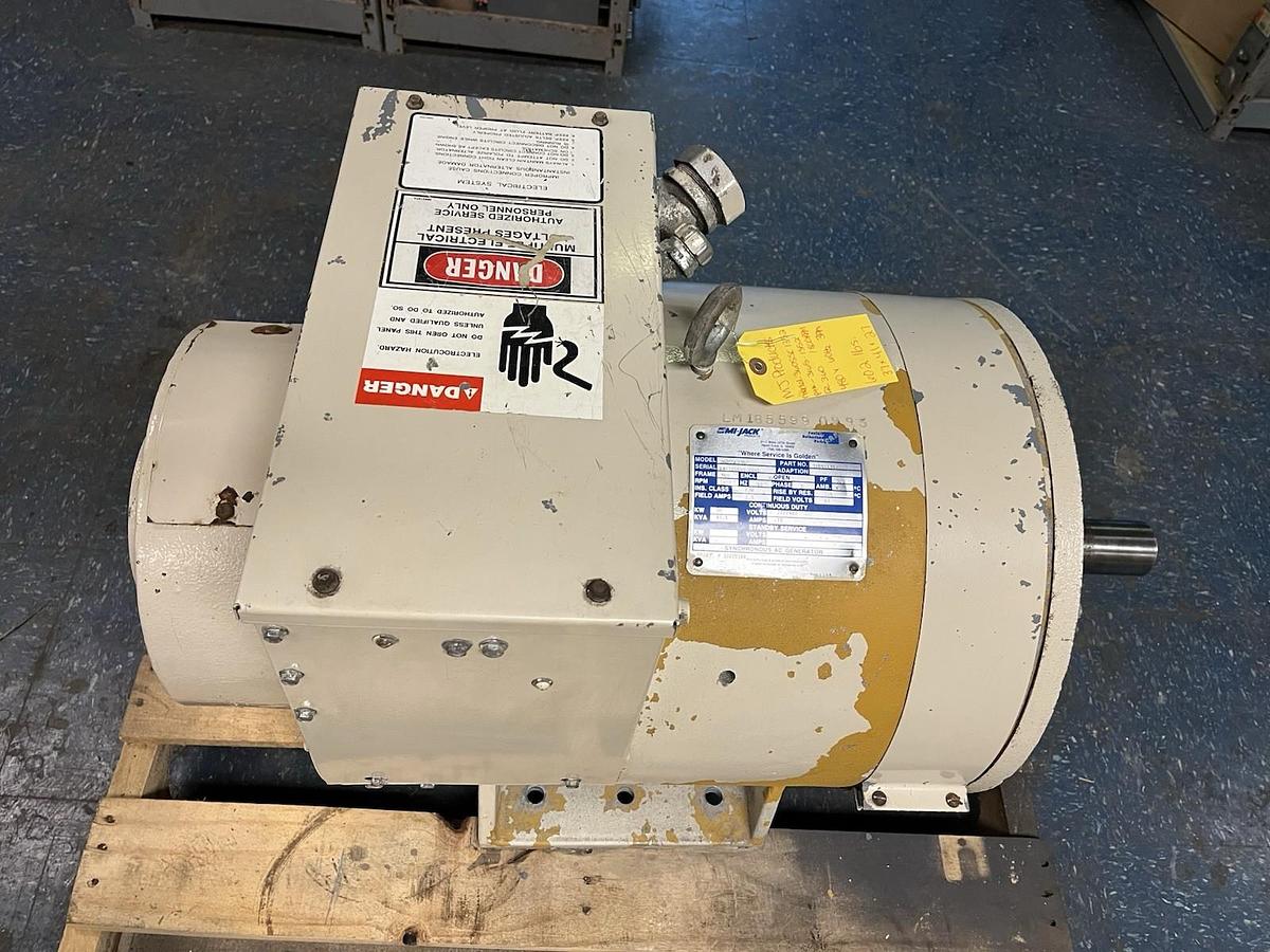 Used MI-JACK,3165-1352,CRANE SYNCHRONOUS AC GENERATOR 50KW 3PH FR 360