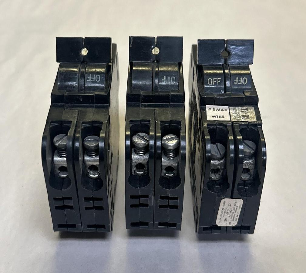 Used FEDERAL PACIFIC,NC230,CIRCUIT BREAKER 30A 120/240V 2P LOT OF 3