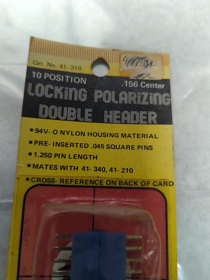 GC ELECTRONICS,41-310,LOCKING POLARIZING DOUBLE HEADER 10 POSITION NOS