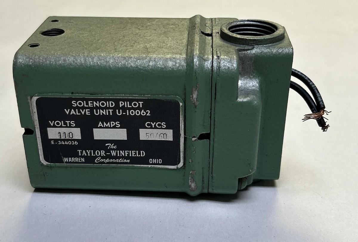 Used TAYLOR-WINFIELD,U-10062,SOLENOID PILOT VALVE
