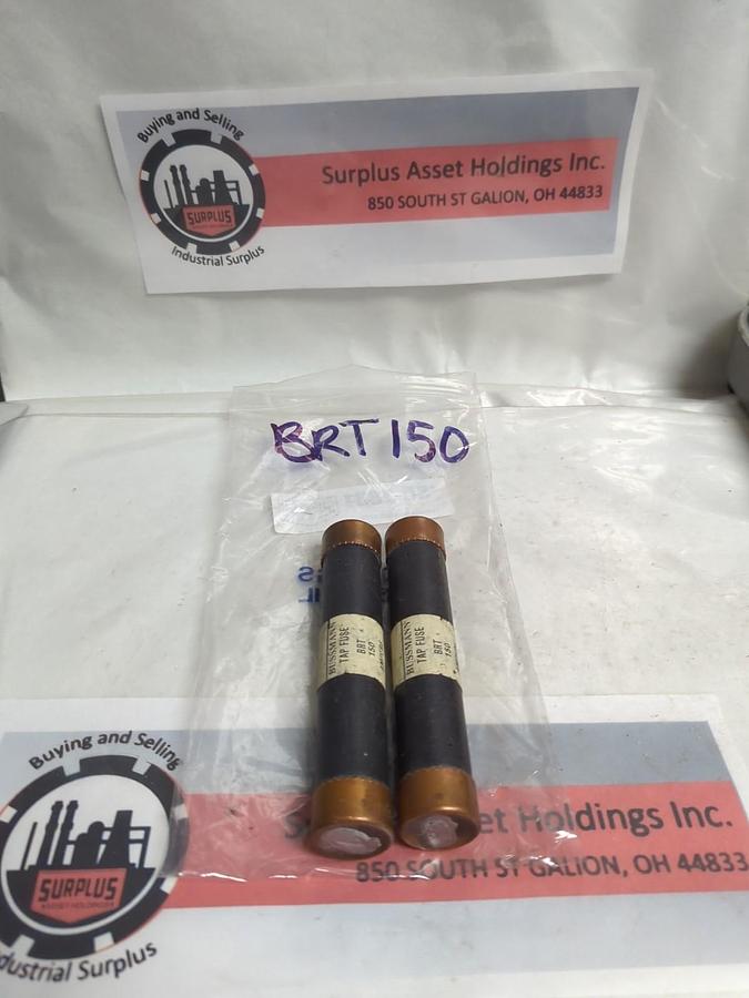 Used BUSSMANN,BRT 50,TAP FUSE 150 AMP FUSE LOT OF 2 PRE-OWNED