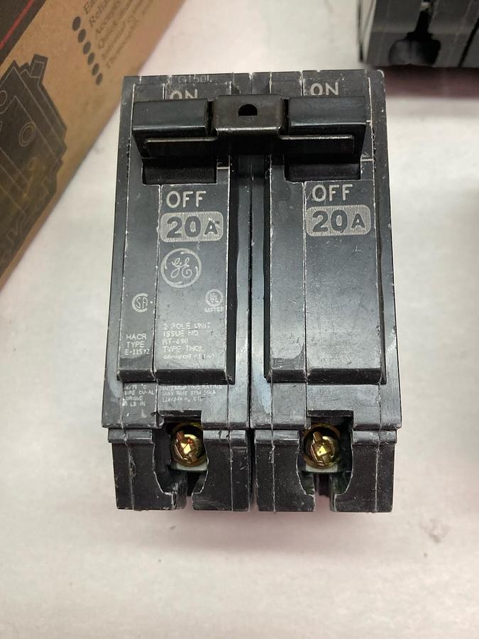 General Electric,THQL2120,Circuit Breaker 20A 120/240V 2P BOX OF 5