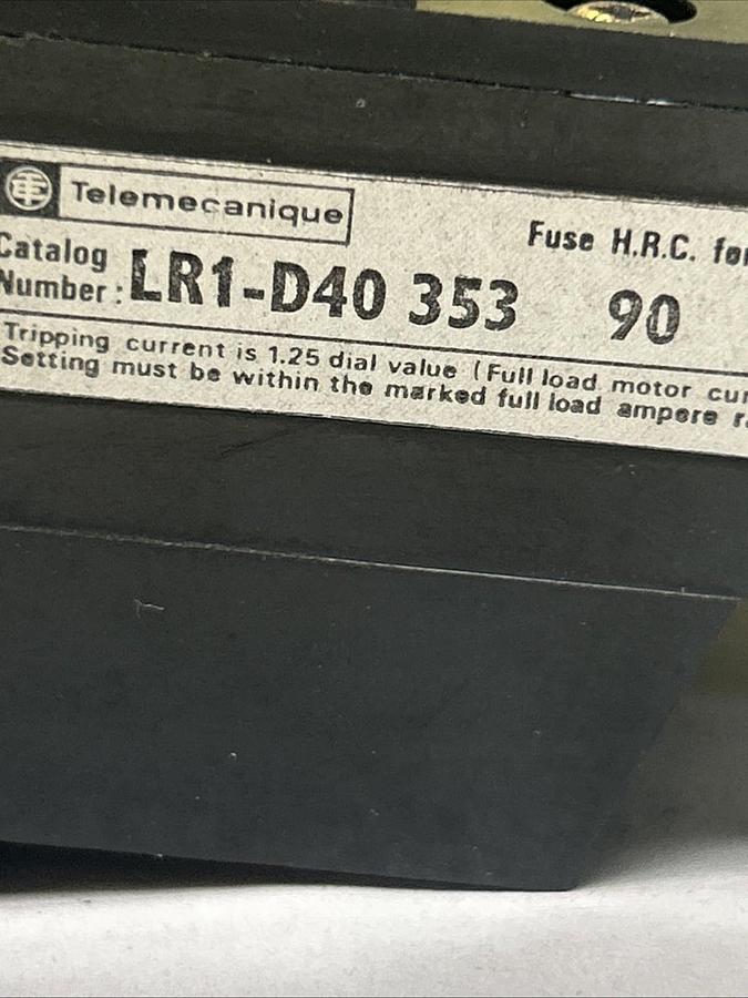 Used TELEMECANIQUE,LR1-D40,THERMAL OVERLOAD RELAY