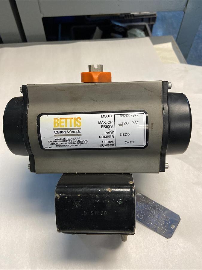 Bettis,RPC450-SR3,Actuator with 3/4 INCH Valve 120PSI 120V