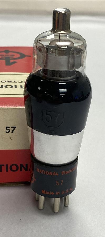 National Electronics,57,Vacuum Tube Lot Of 2 NOS