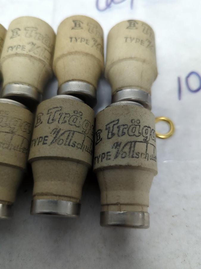 Used TRAGA,60/500,CERAMIC BOTTLE FUSE LOT OF 10 PRE-OWNED
