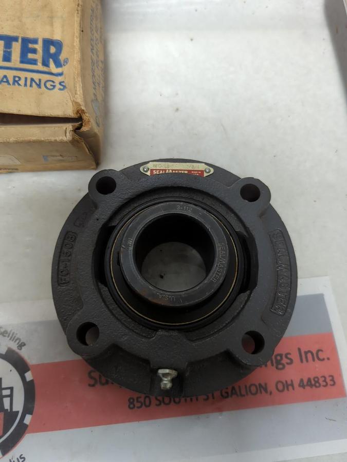 SEALMASTER,MFC-28,FLANGE MOUNT 4-BOLT BASE BEARING 1-3/4 IN BORE NOS