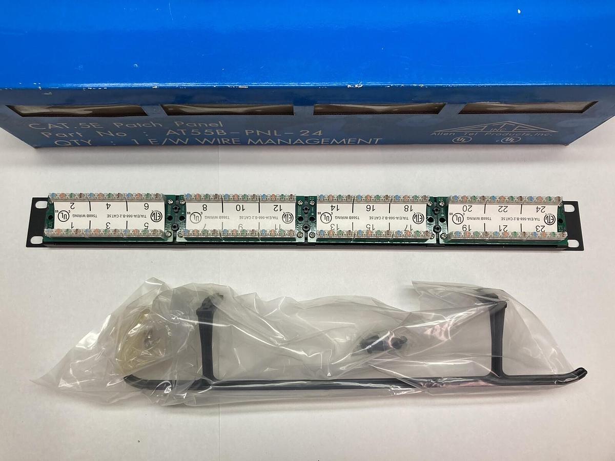 Allen Tel,AT55B-PNL-24,CAT.5E 24 Port Patch Panel