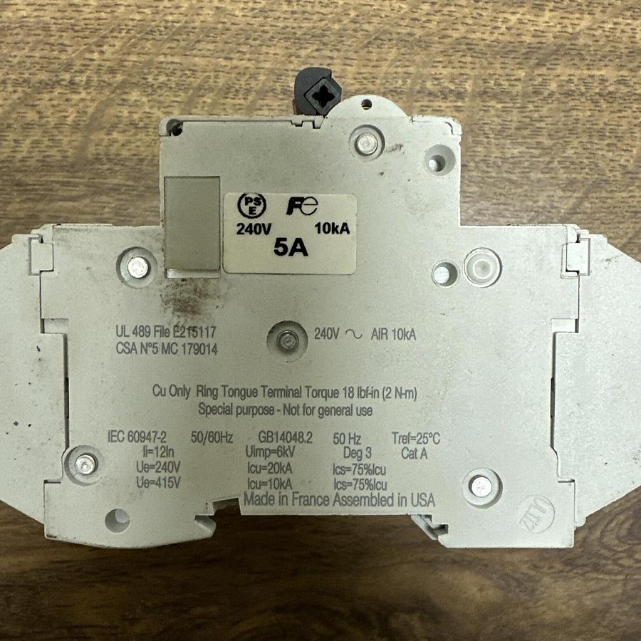 Used Schneider Multi 9,C60 5A,Circuit Breaker