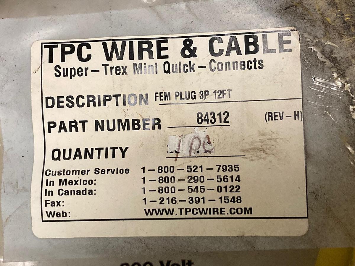 Used TPC Supertrex,843121,Female Plug Cord Set