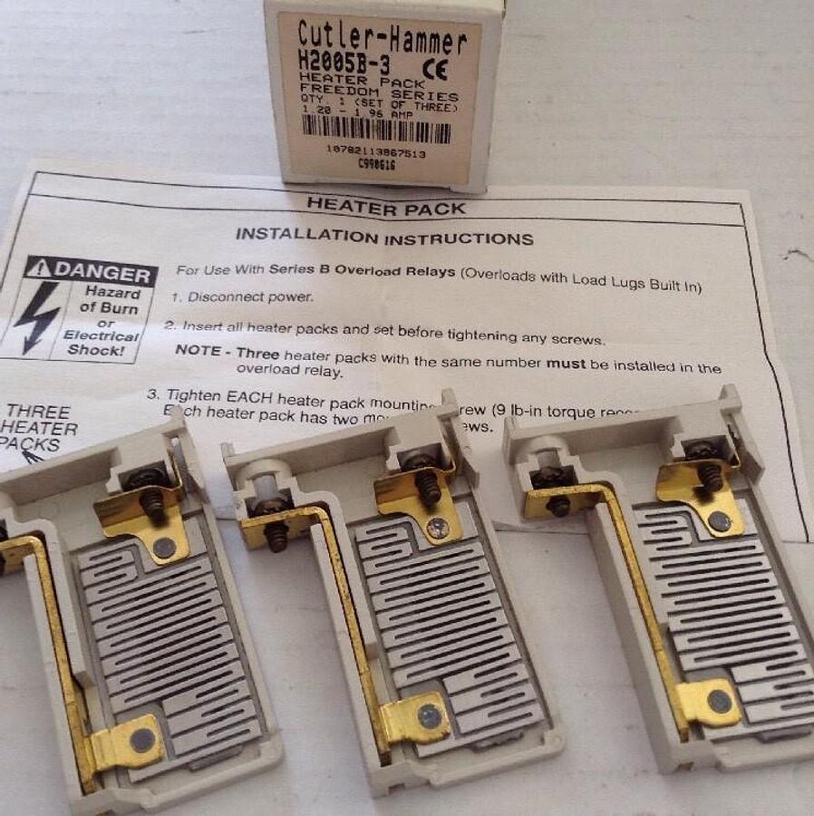 Cutler-Hammer,H2005B-3,Heater Pack H2005B-LOT OF 4