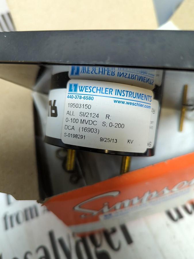 SIMPSON WESCHLER,ALL SI/2124,PANEL METER 0-200 DCA NOS