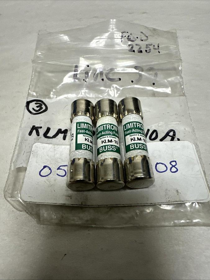 Limitron,KLM-10,Fast Acting Fuse LOT of 3