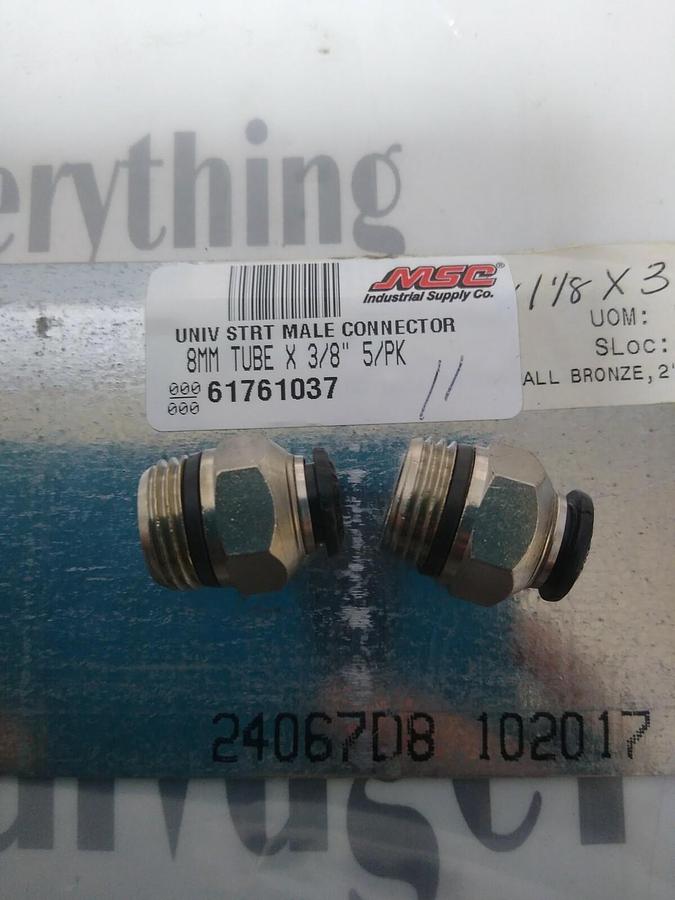 UNBRANDED,61761037,TUBE STRAIGHT MALE CONNECTOR 8MMX3/8 IN LOT OF 11 NOS