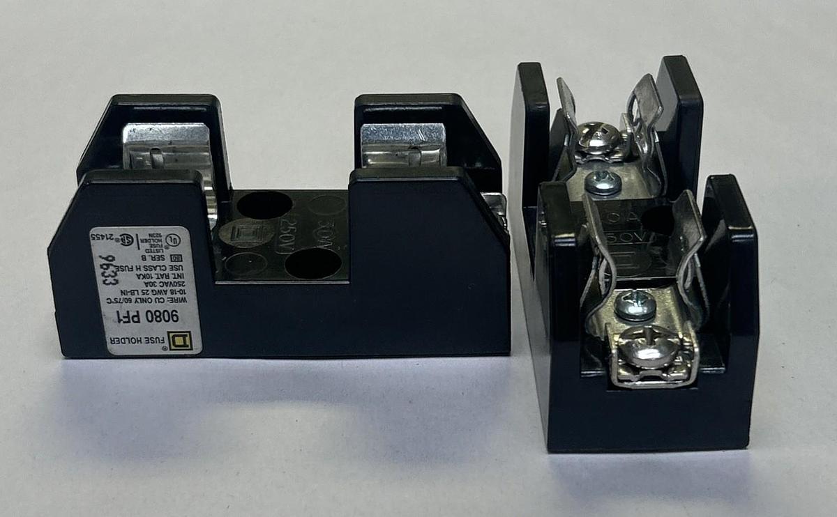 Used SQUARE D,9080PF1,FUSE HOLDER 30A 250V LOT OF 2