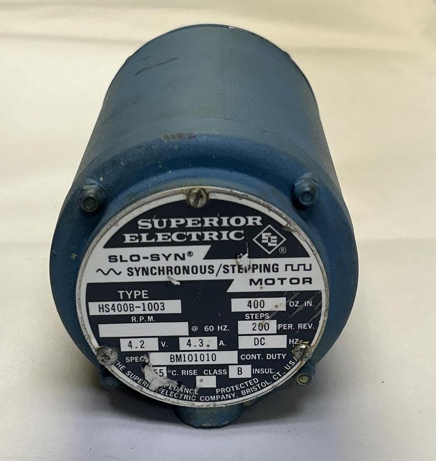 Used SUPERIOR ELECTRIC,HS400B-1003,SLO-SYN STEPPING MOTOR