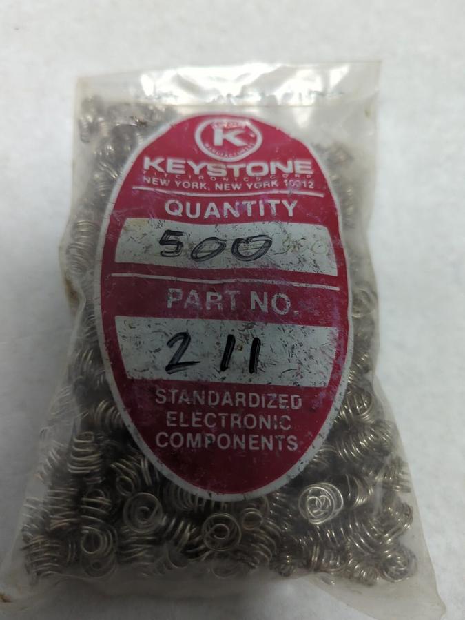 KEYSTONE,211,BATTERY SPRING CONTACT LOT OF 500 NOS