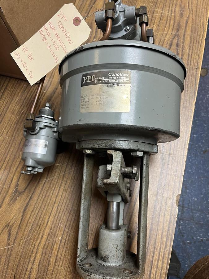 Used ITT CONOFLOW,GB53SCXC,PNEUMATIC ACTUATOR 1-1/2" STROKE 3-15 PSI