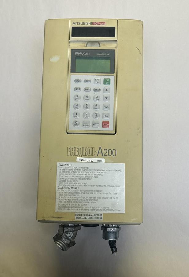 Used MITSUBISHI,FR-A240E-2.2K-UL,AC DRIVE