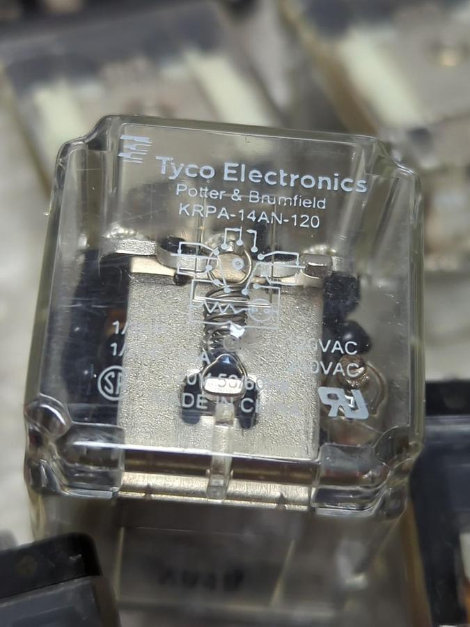 Used TYCO ELECTRONICS,KRPA-14AN-120,RELAY LOT OF 15 PRE-OWNED