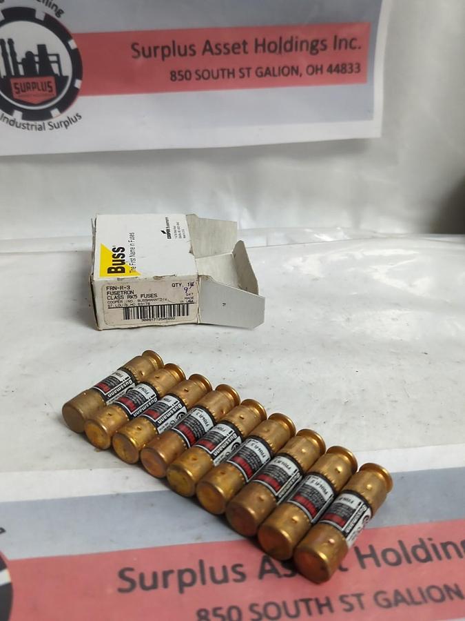 COOPER BUSSMANN,FRN-R-3,FUSETRON FUSES BOX OF 9 NOS