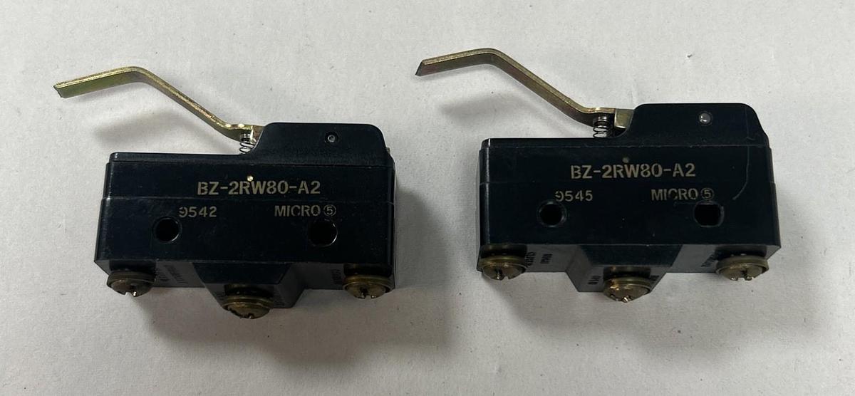 Used HONEYWELL,BZ-2RW80-A2,MICRO SWITCH LIMIT SWITCH LOT OF 2