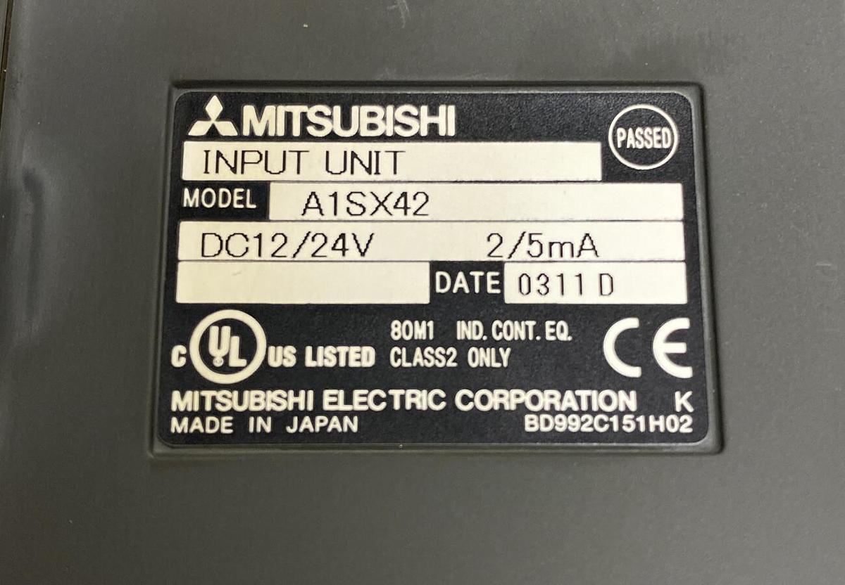 Used Mitsubishi,A1SX42,Input Module Lot Of 2