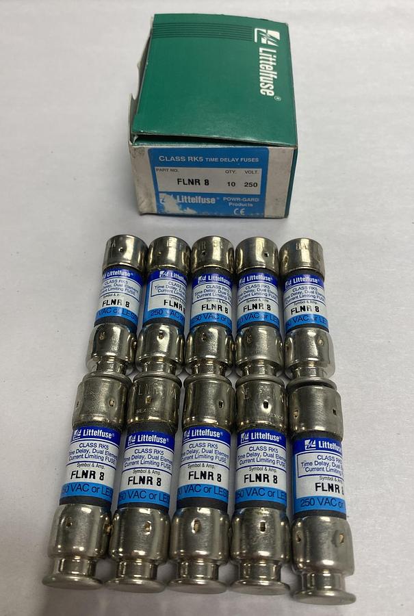 Littelfuse,FLNR8,Fuse Lot Of 10 NOS