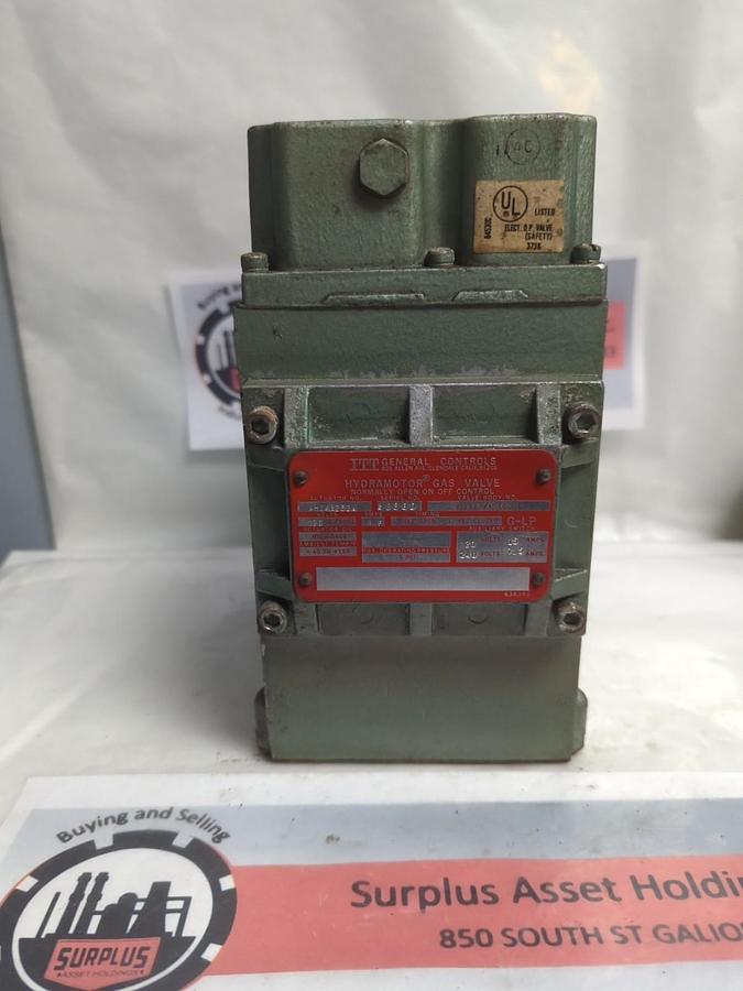 Used ITT GENERAL CONTROLS,AH14A252A,HYDRAMOTOR GAS VALVE120V 50/60HZ 1.5AMP