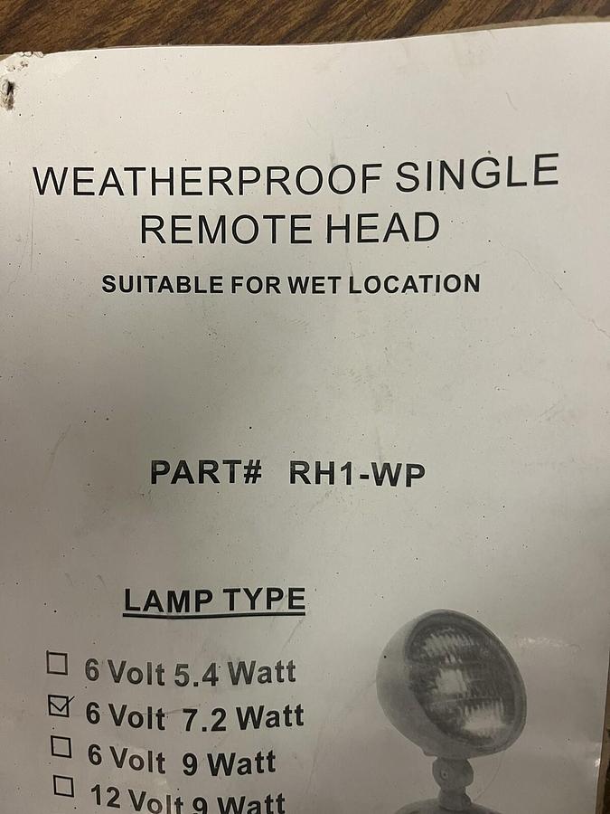 BEST LIGHTING,RH1-WP,6 VOLT 7.2 WATT WEATHERPROOF REMOTE HEAD LIGHT Lot OF 6