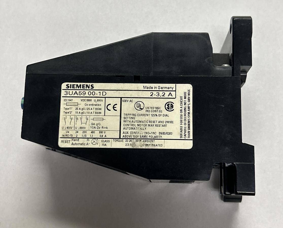 SIEMENS,3UA5900-1D,OVERLOAD RELAY NOS