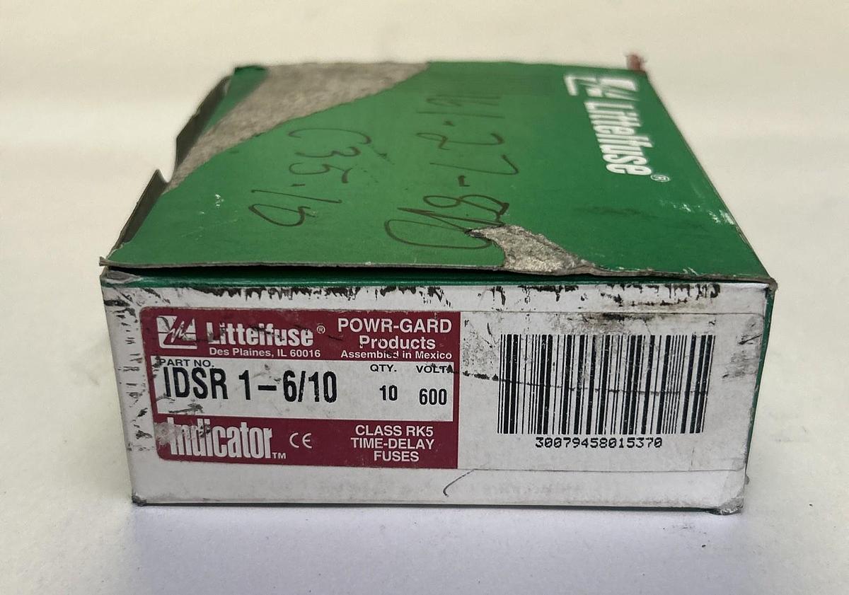 LITTELFUSE,IDSR1-6/10,FUSE 1-6/10A 600V LOT OF 9 NOS