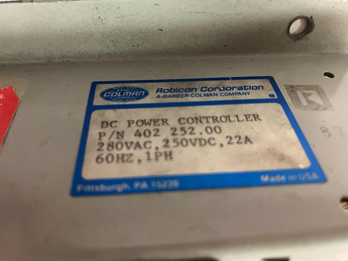 Used BARBER COLMAN ROBICON,402-252.000,DC POWER CONTROL